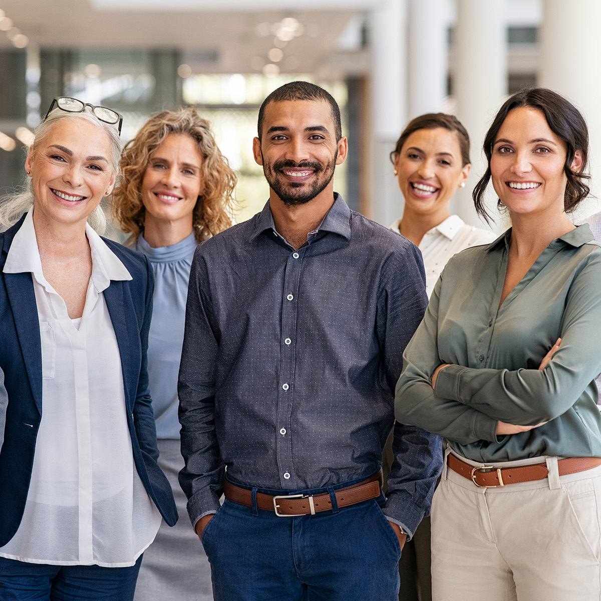 A group of people standing next to each other.